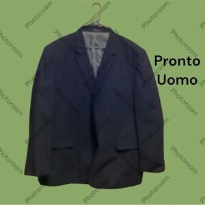 MENS SIZE 3X SUIT JACKET BLACK WORN TWICE LIKE NEW CONDITION